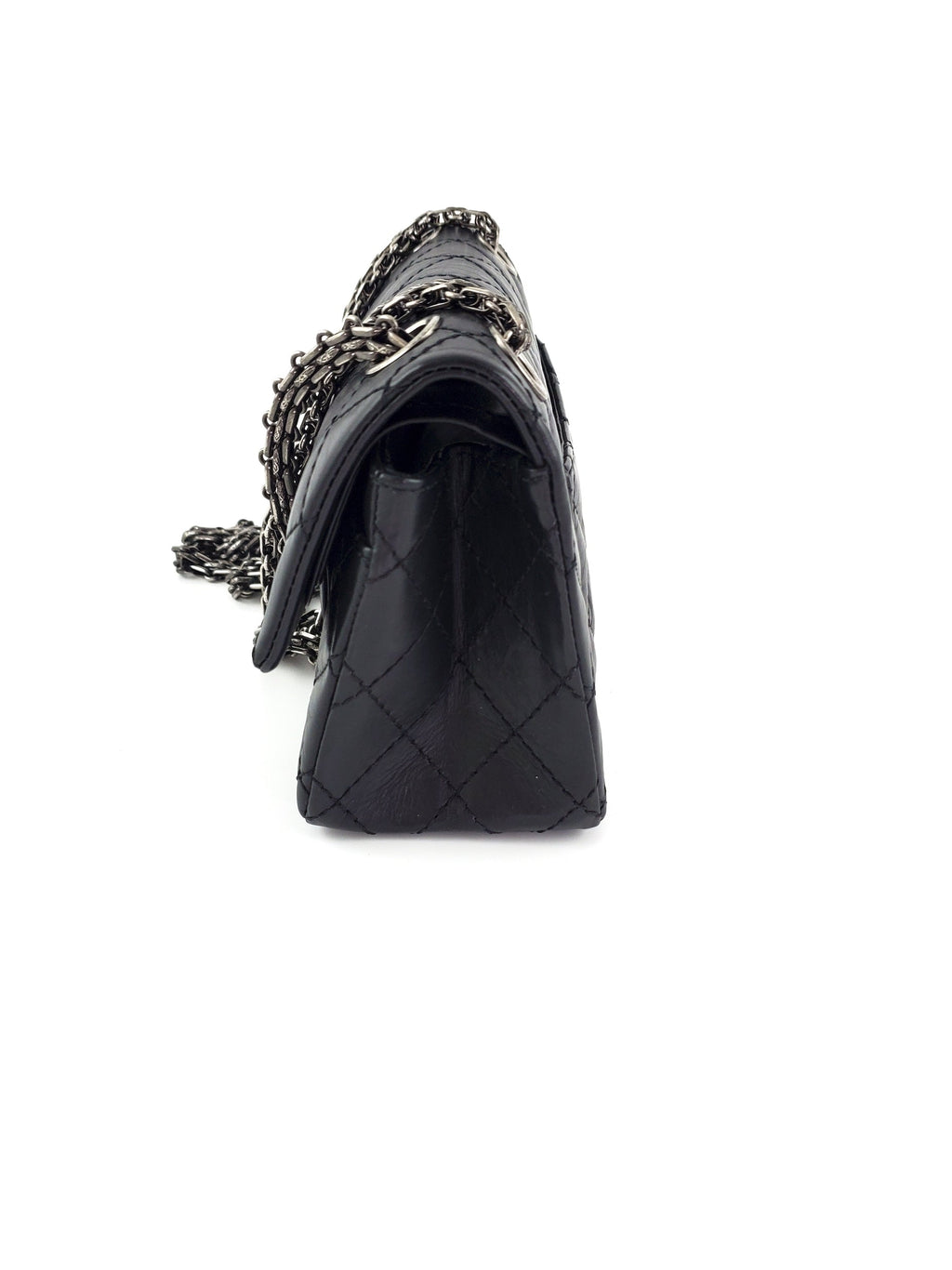 CHANEL Classic Reissue 2.55 224 Black Mini Flap Bag