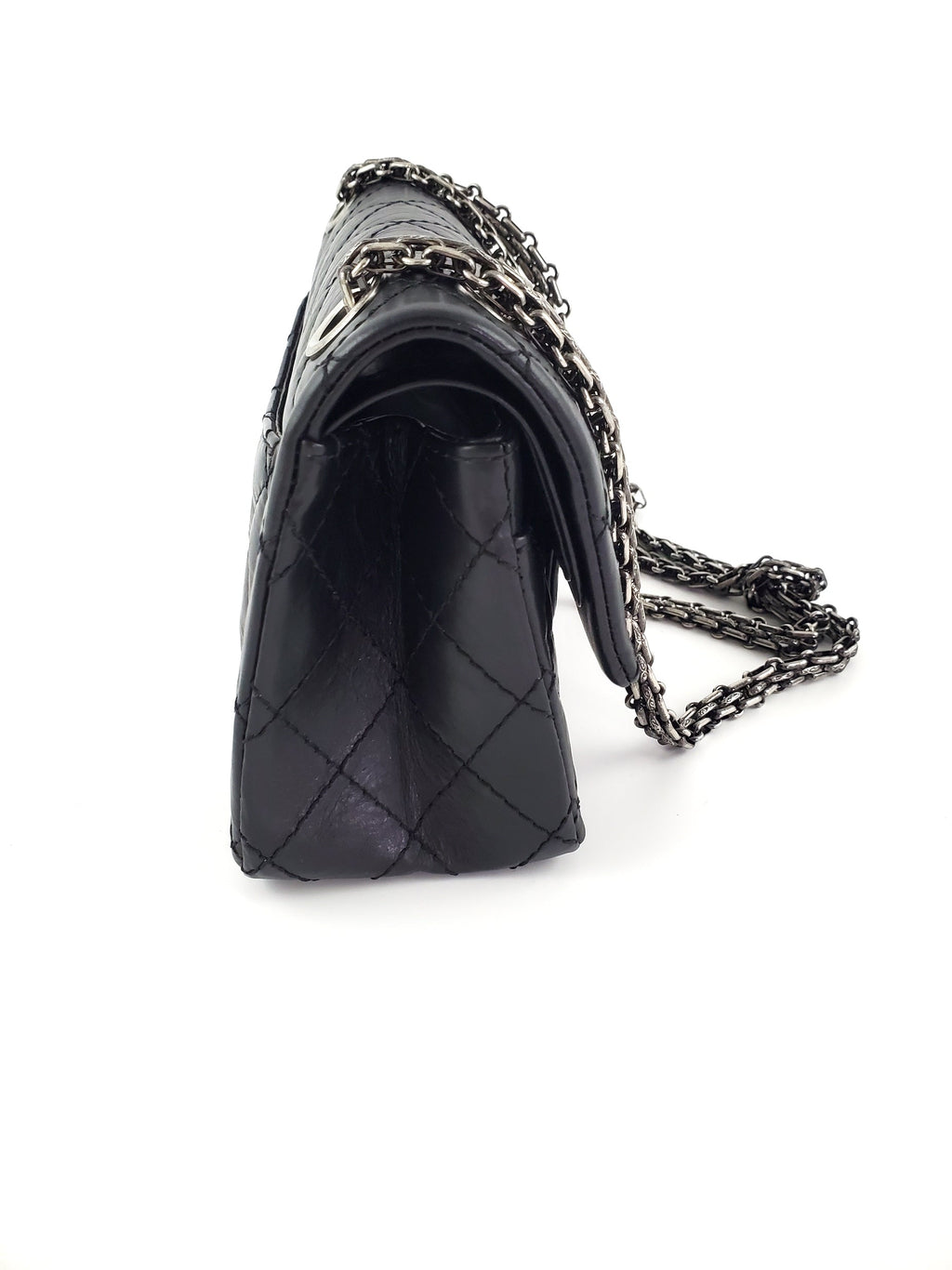 CHANEL Classic Reissue 2.55 224 Black Mini Flap Bag
