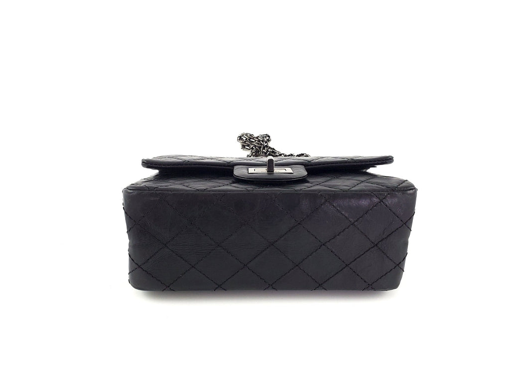 CHANEL Classic Reissue 2.55 224 Black Mini Flap Bag