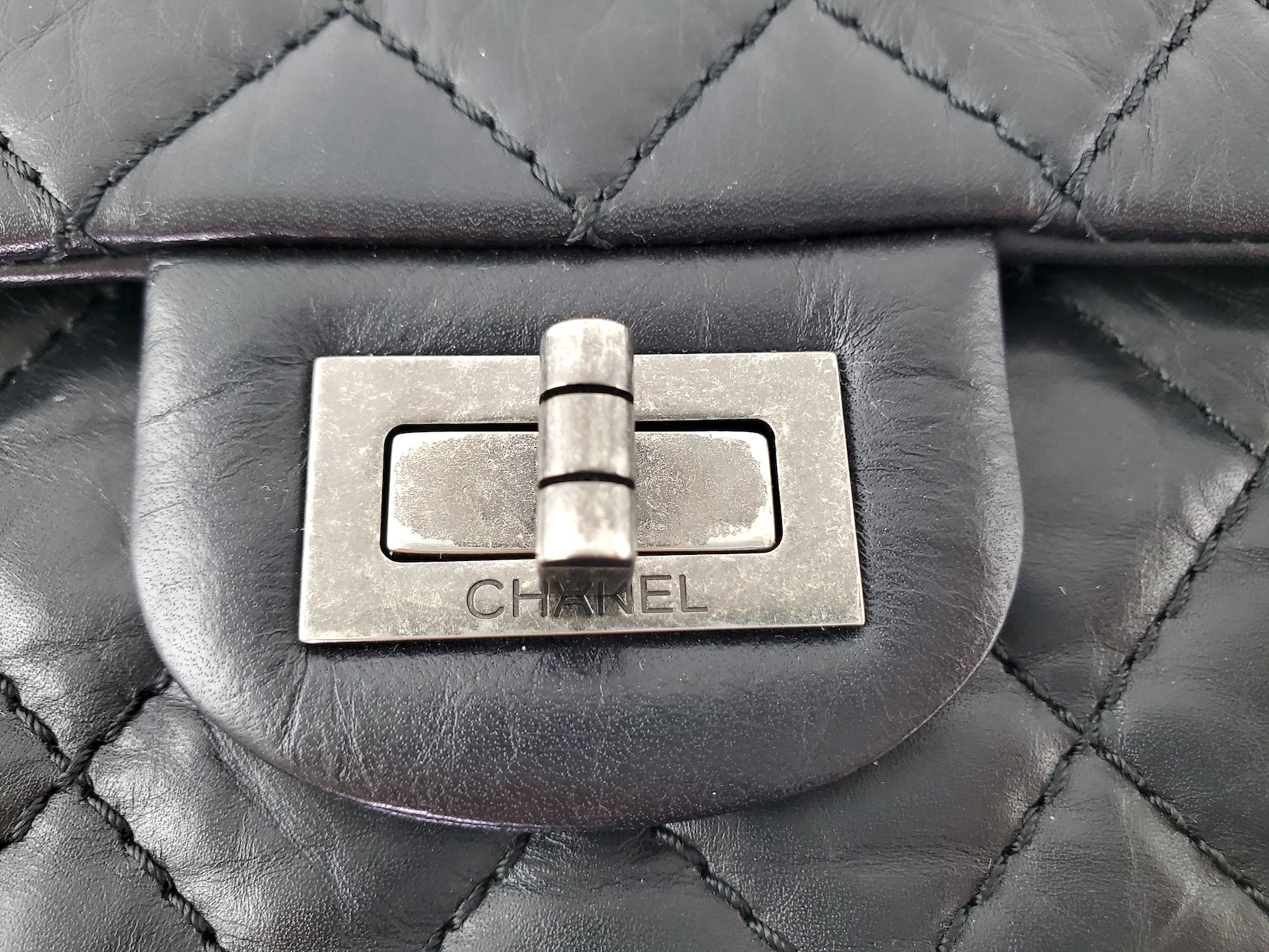CHANEL Classic Reissue 2.55 224 Black Mini Flap Bag