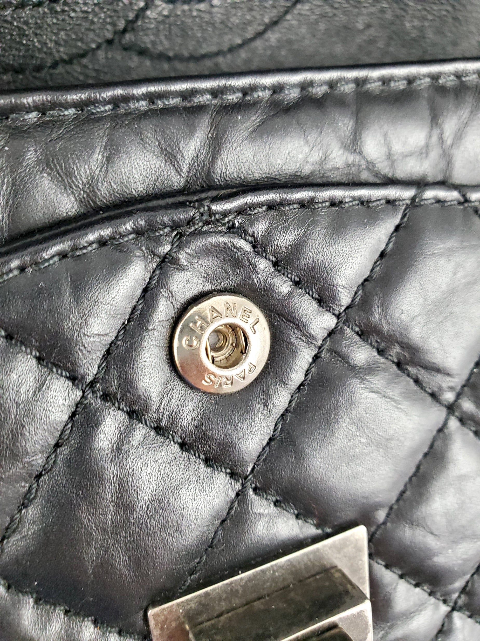 CHANEL Classic Reissue 2.55 224 Black Mini Flap Bag