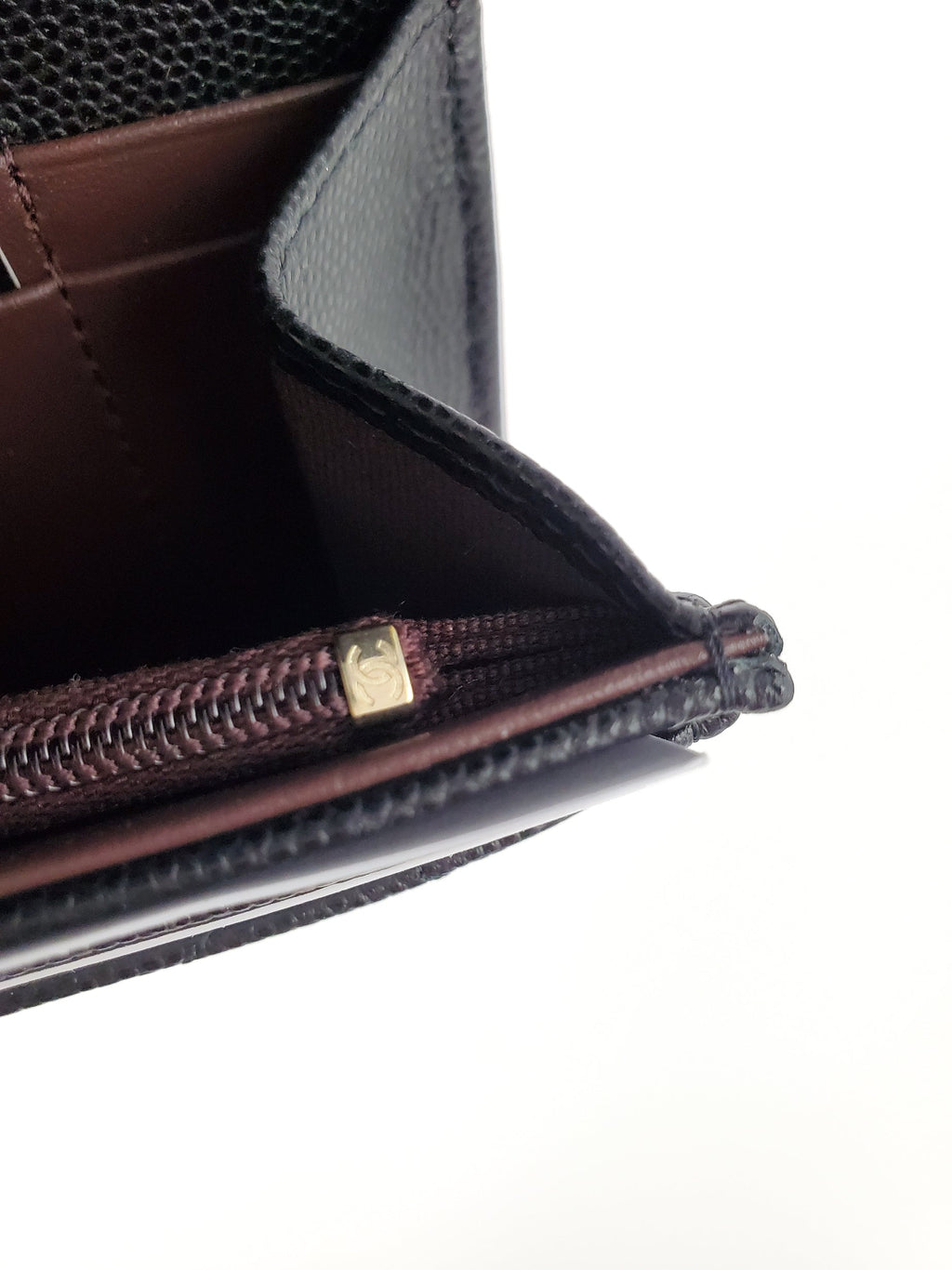 New CHANEL 22S Black Caviar Classic Flap Medium Wallet