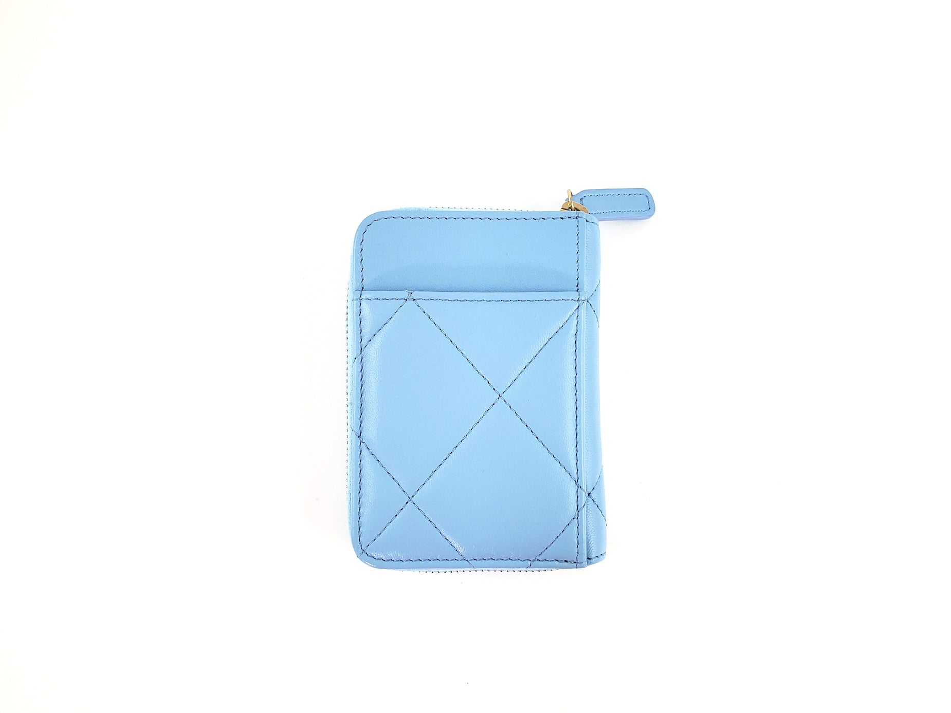 CHANEL Quilted 22S CC Blue Zip  Case