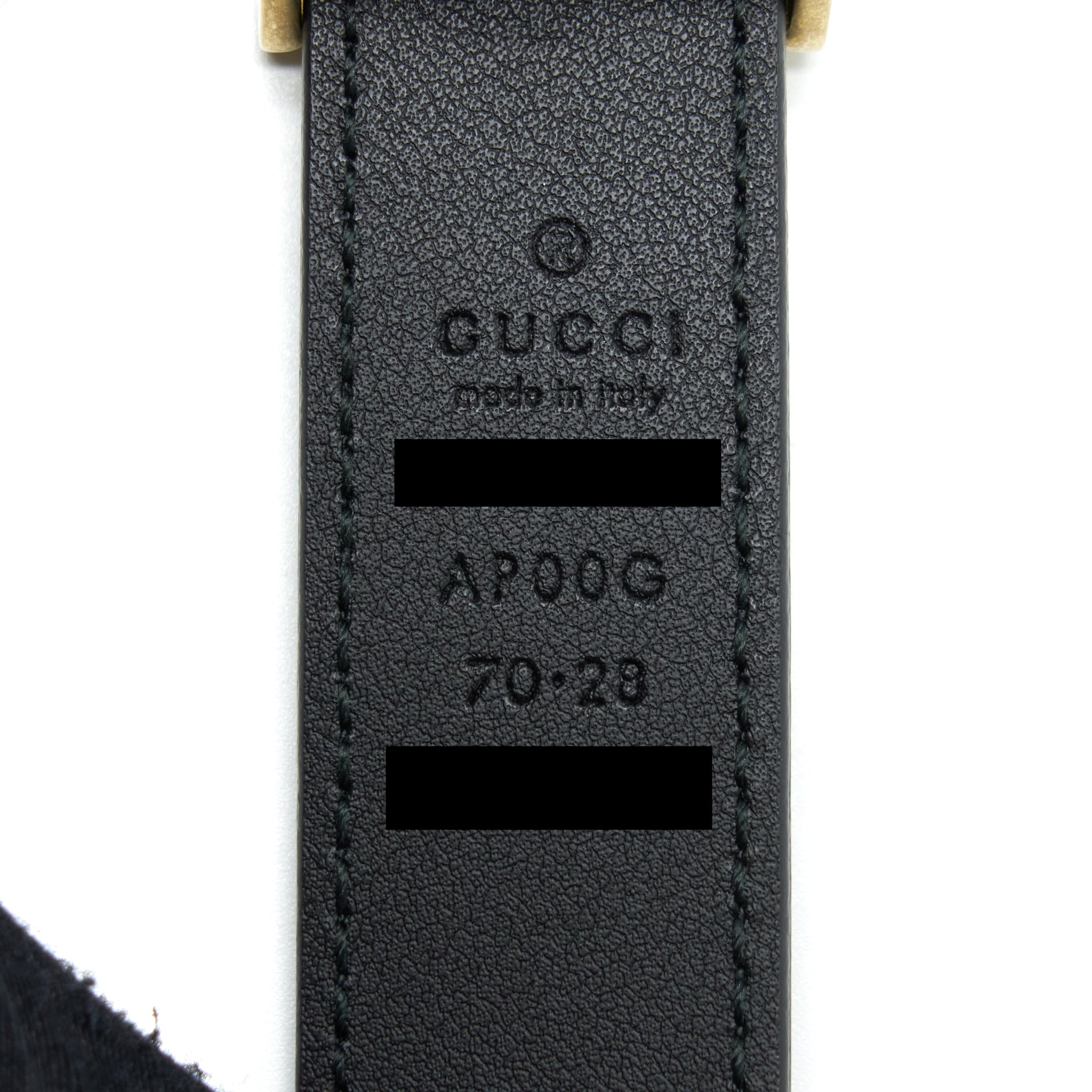 Gucci Size 70 Leather Belt With Torchon Double G Buckle
