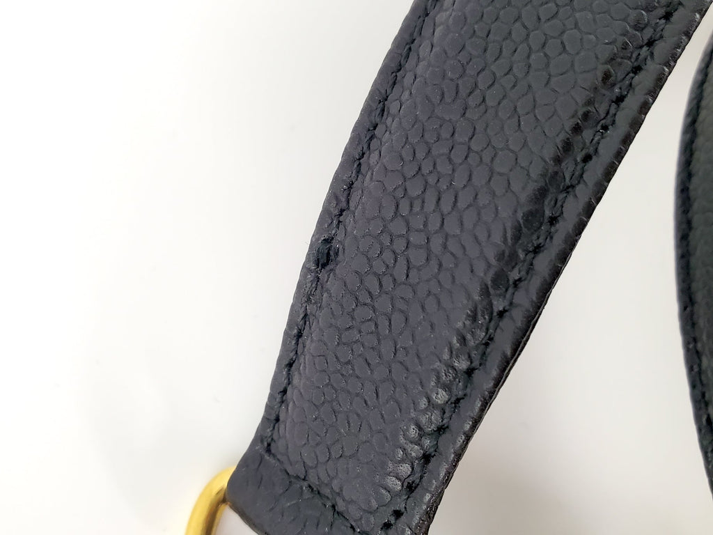 CHANEL Black Caviar Petit 2011 Quilted Shopping PST Tote