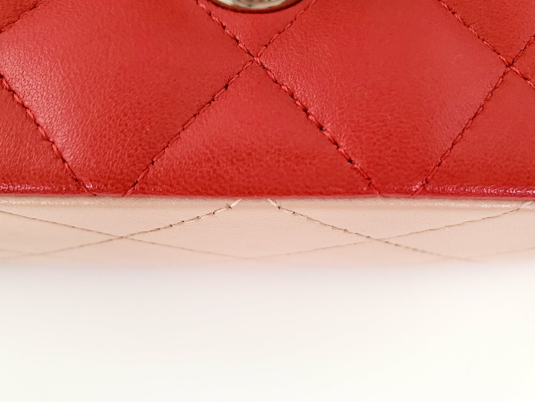 CHANEL Rectangular Mini Valentine Charm Tri-color Pink Flap Bag