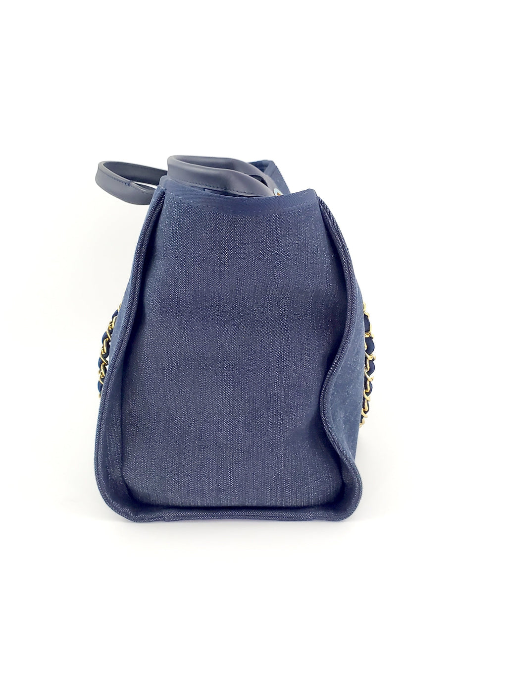 CHANEL DEAUVILLE Denim Blue Marine Tote