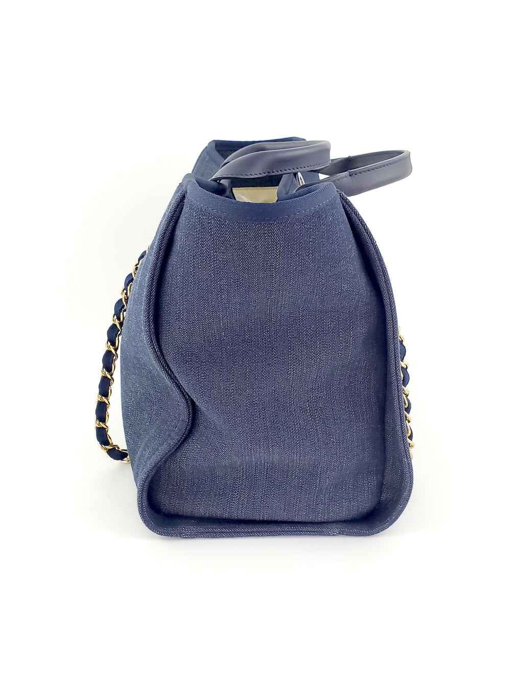 CHANEL DEAUVILLE Denim Blue Marine Tote