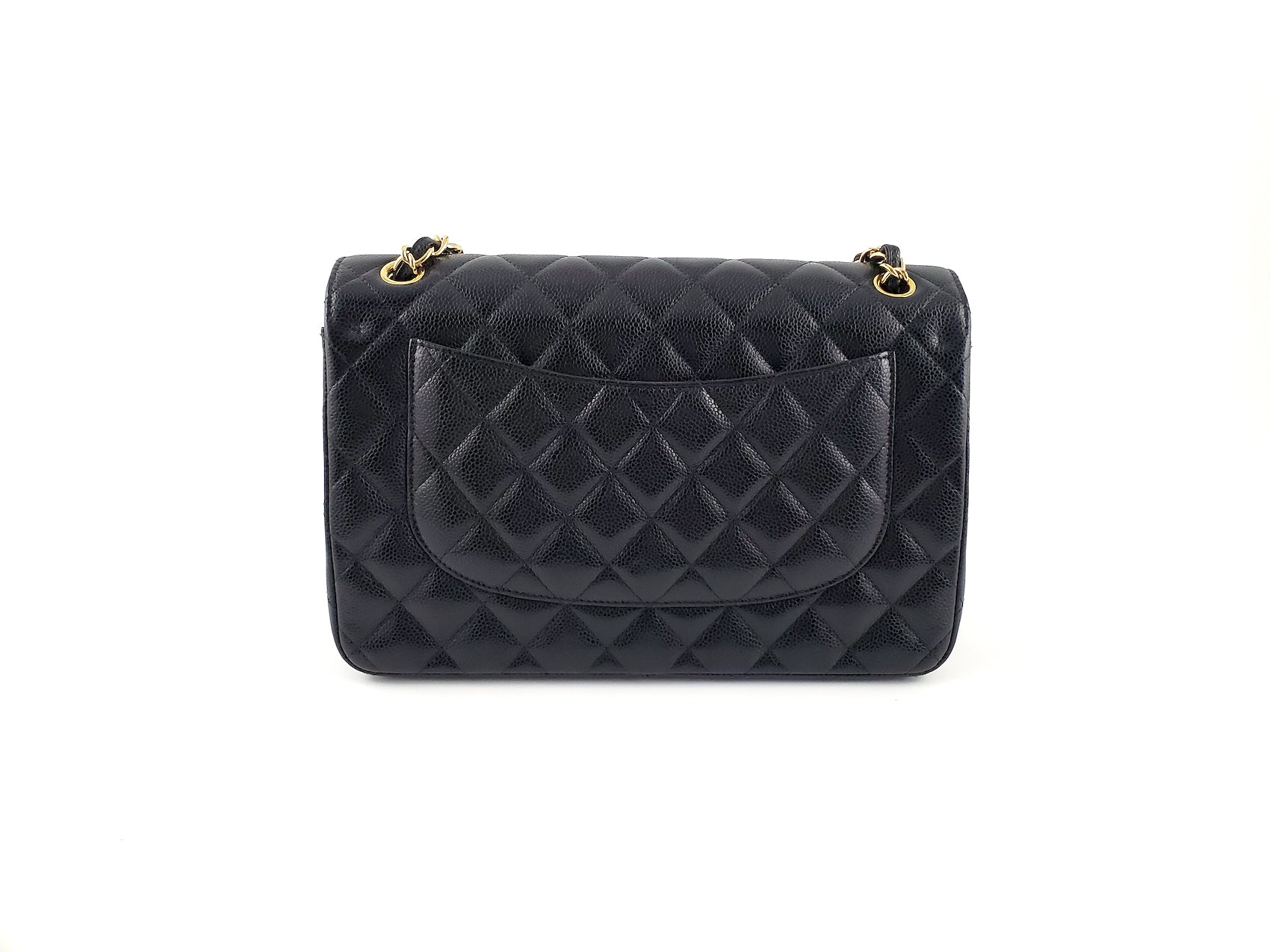 CHANEL Black Caviar Jumbo Classic Double Flap Bag