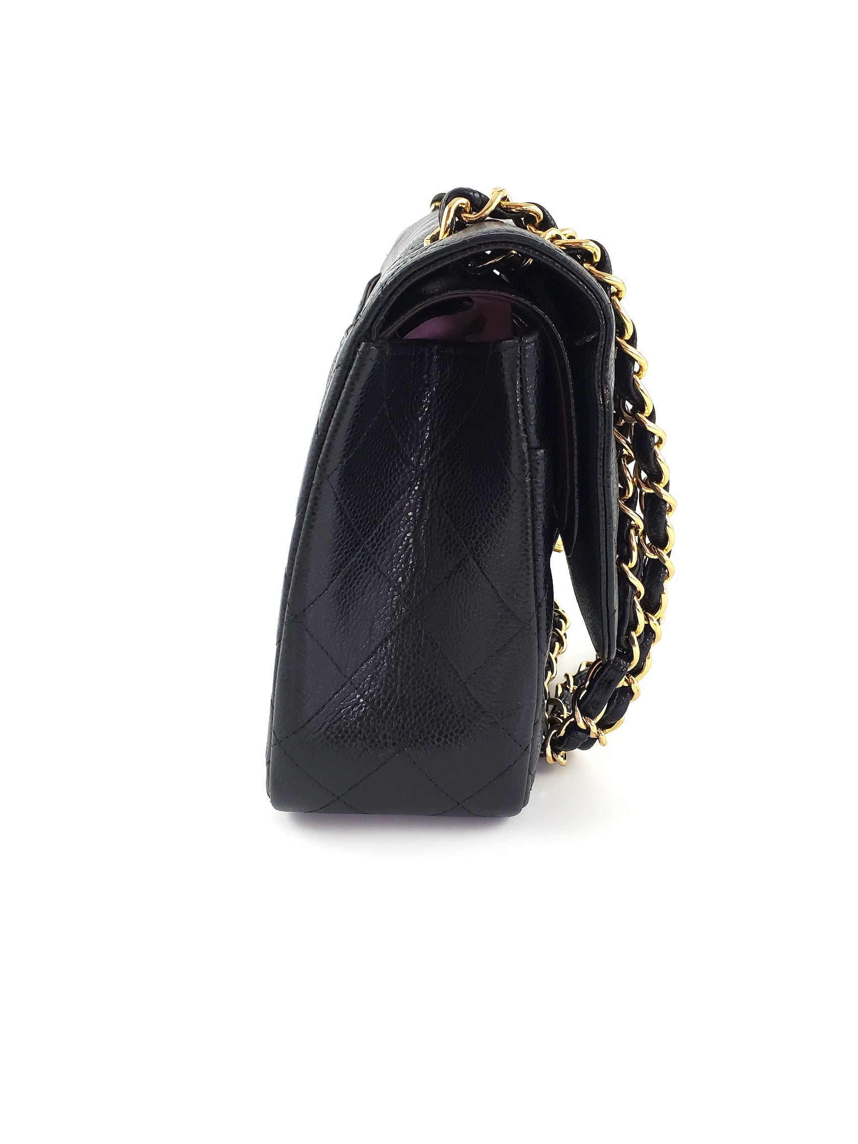 CHANEL Black Caviar Jumbo Classic Double Flap Bag