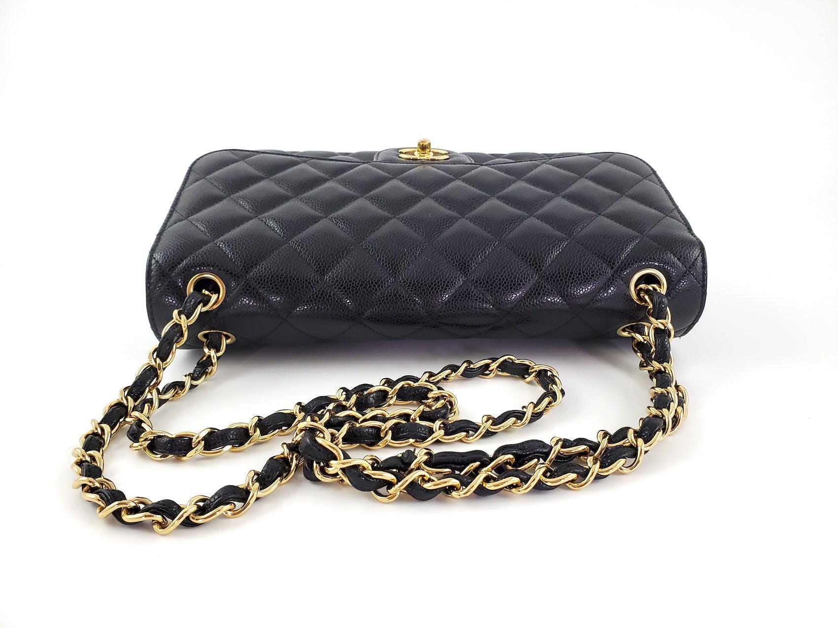 CHANEL Black Caviar Jumbo Classic Double Flap Bag