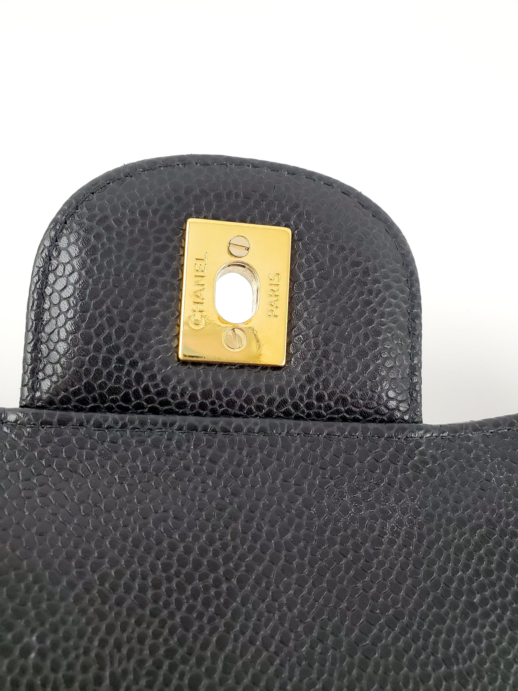 CHANEL Black Caviar Jumbo Classic Double Flap Bag