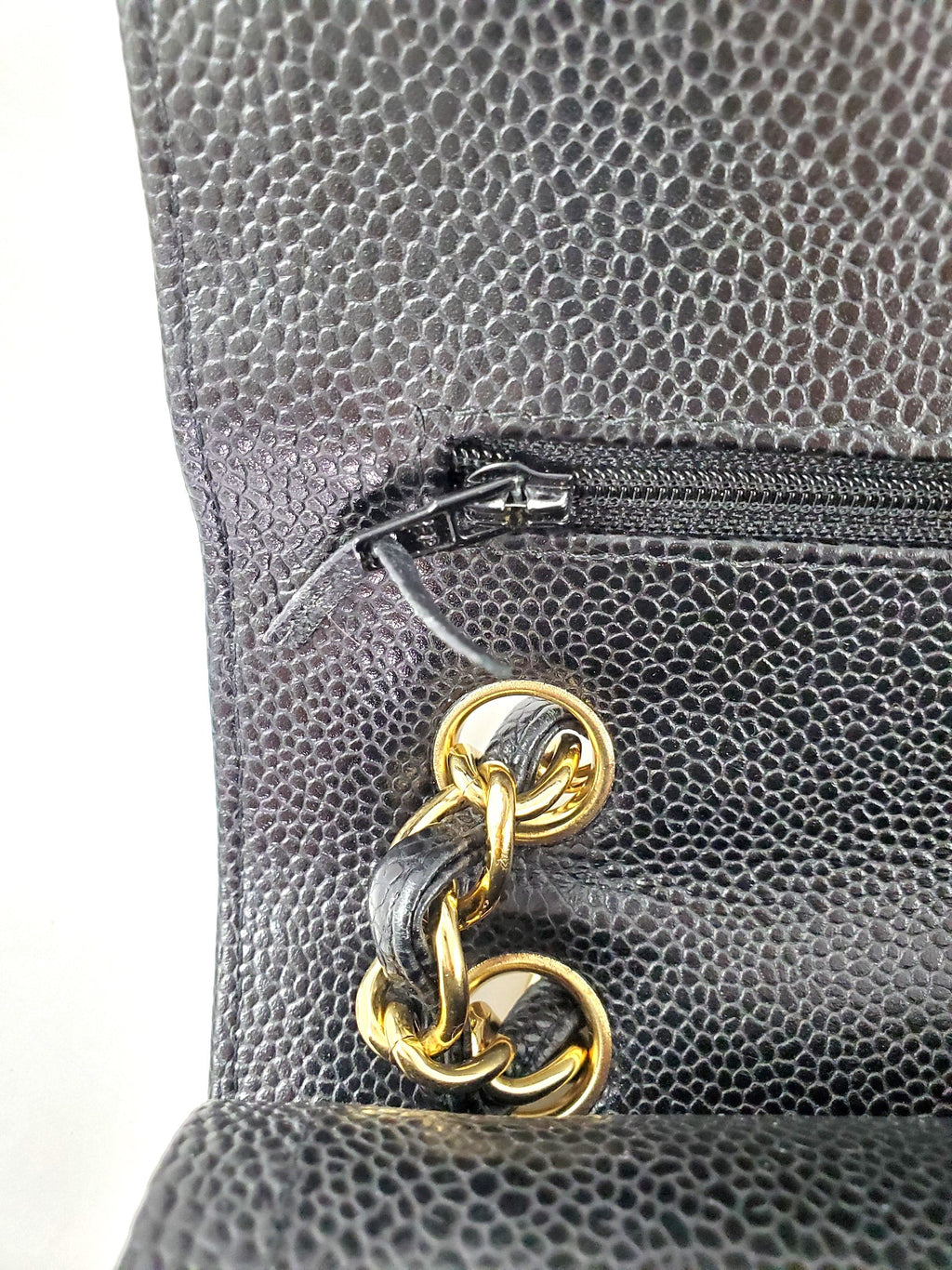 CHANEL Black Caviar Jumbo Classic Double Flap Bag