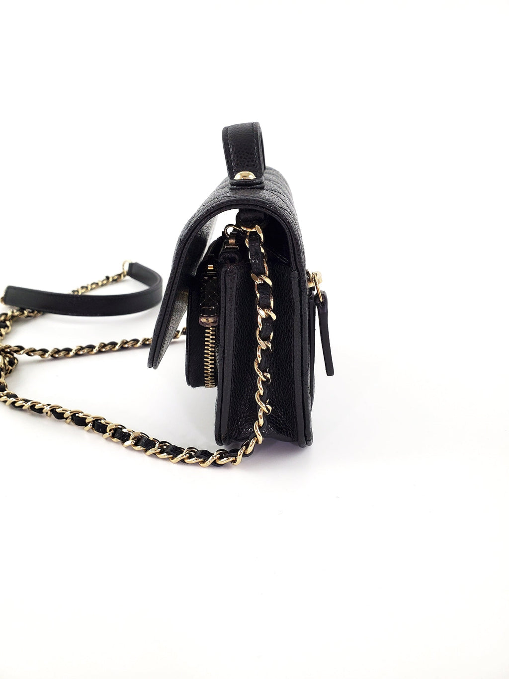 New CHANEL Black Caviar Mini Business Affinity Crossbody Chain Bag