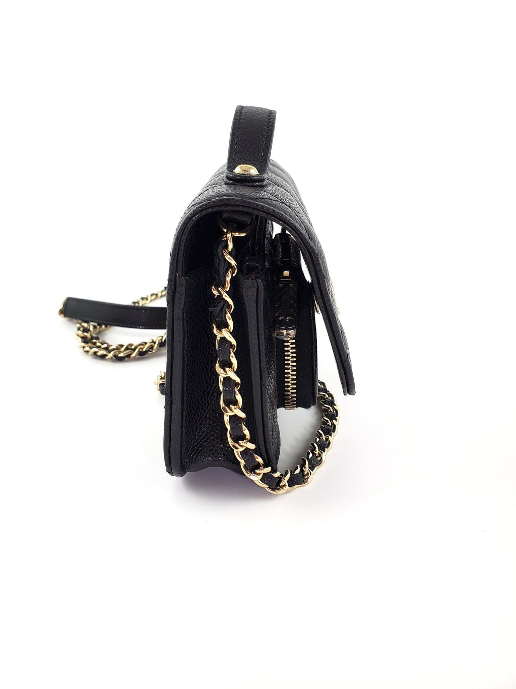 New CHANEL Black Caviar Mini Business Affinity Crossbody Chain Bag