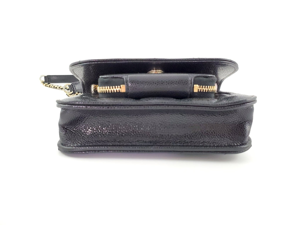 New CHANEL Black Caviar Mini Business Affinity Crossbody Chain Bag
