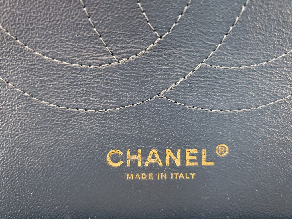 CHANEL Blue 2018 Caviar Jumbo Classic Quilted Double Flap Bag