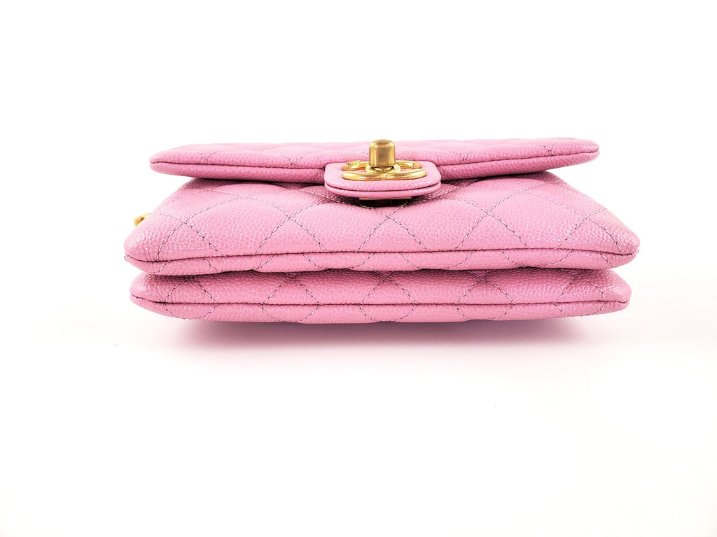 New CHANEL Pick me Up Pink Caviar Chain Waist Belt Bag