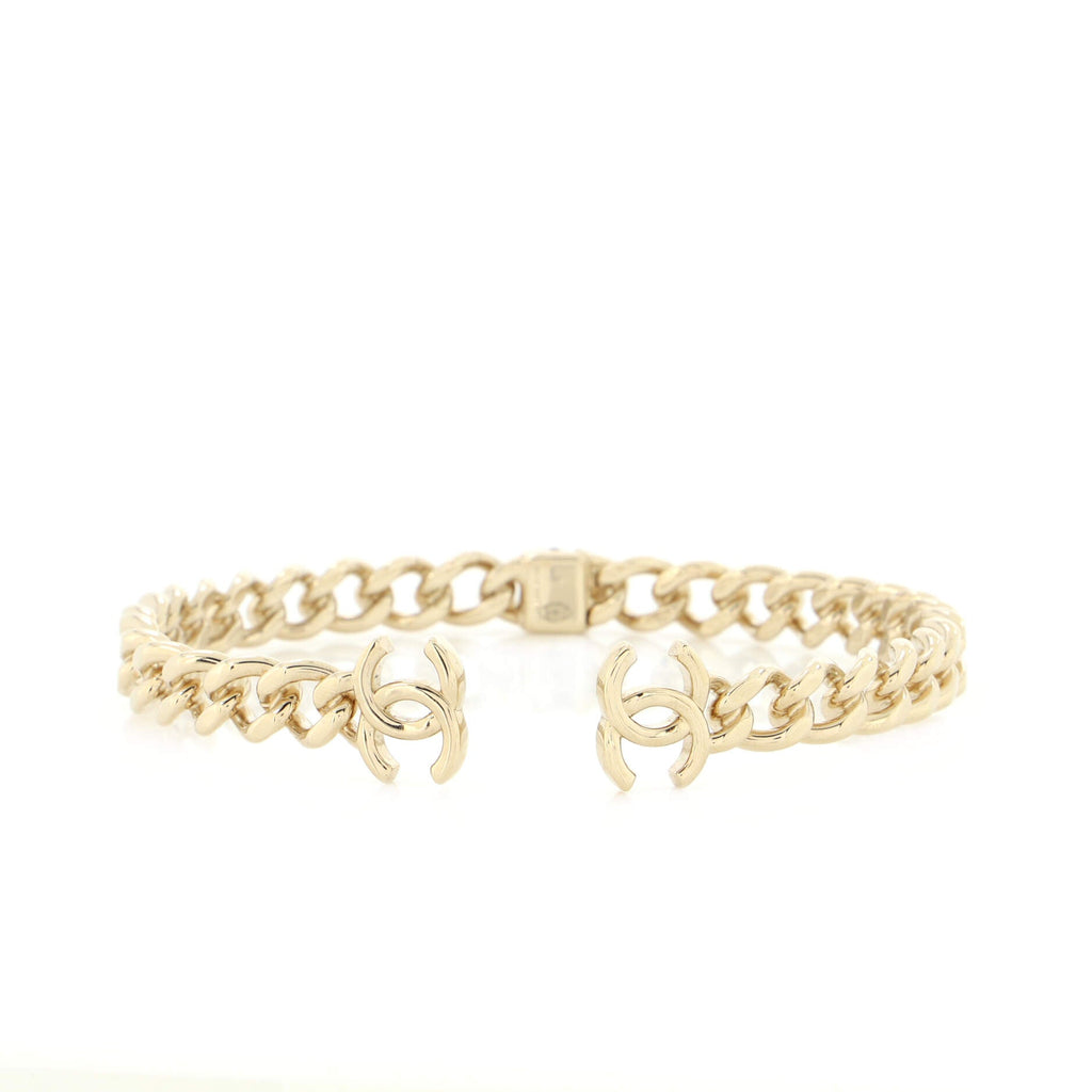 CC Chain Link Choker Necklace Metal