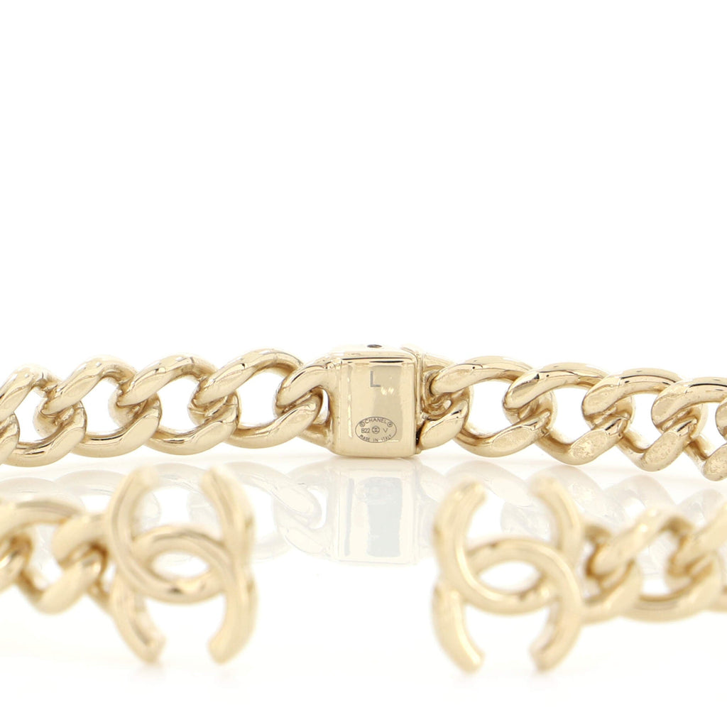 CC Chain Link Choker Necklace Metal