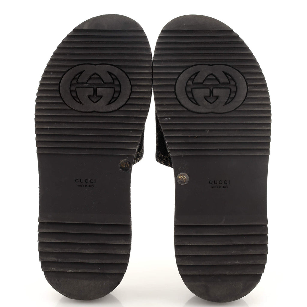 Women's Angelina Platform Slide Sandals GG Denim