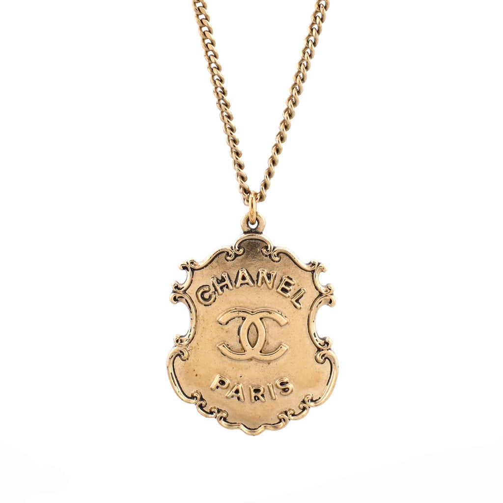 Paris-Dallas Sheriff Badge Logo Necklace Metal