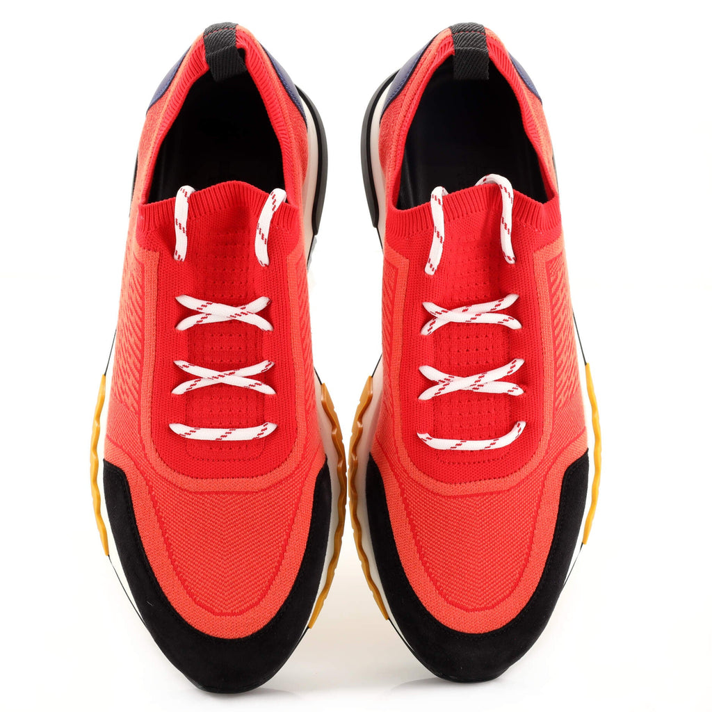 Men's Addict Sneakers Knit Fabric with Leather