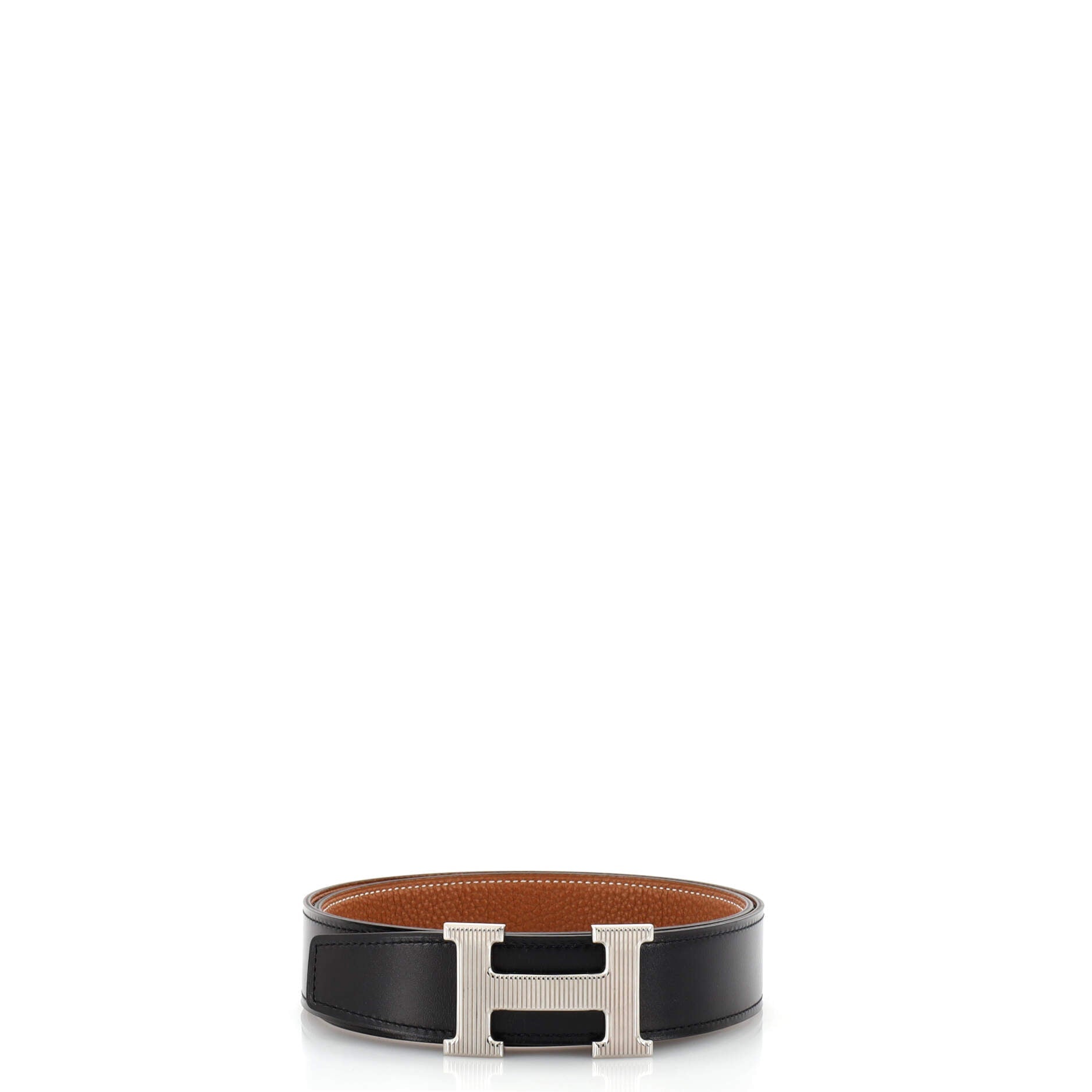 Constance Reversible Belt Leather with Guilloche Hardware Thin 100
