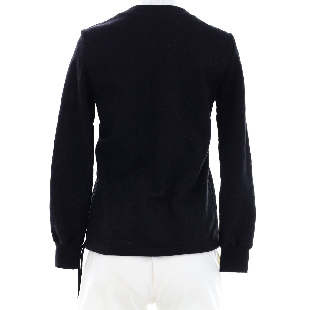 Women's Camellia Drawstring Sweatshirt Embroidered Cotton