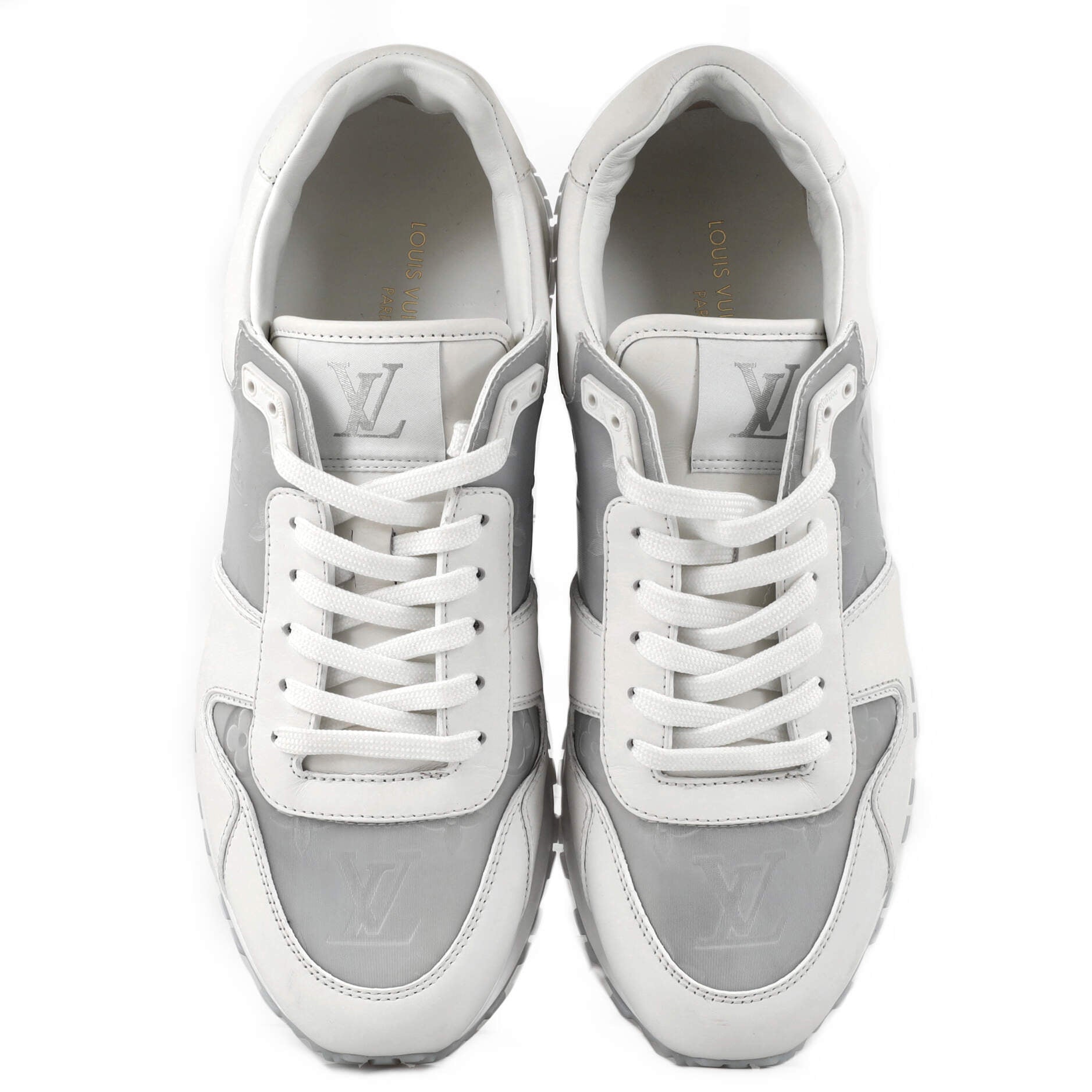 Men's Run Away Sneakers Monogram Iridescent Textile with Leather