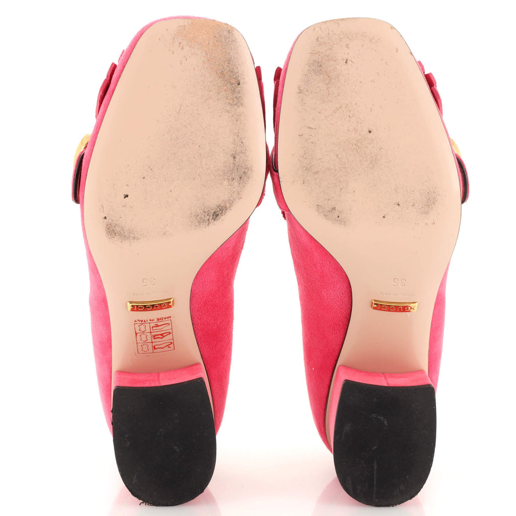 Women's GG Marmont Fringed Pumps Suede