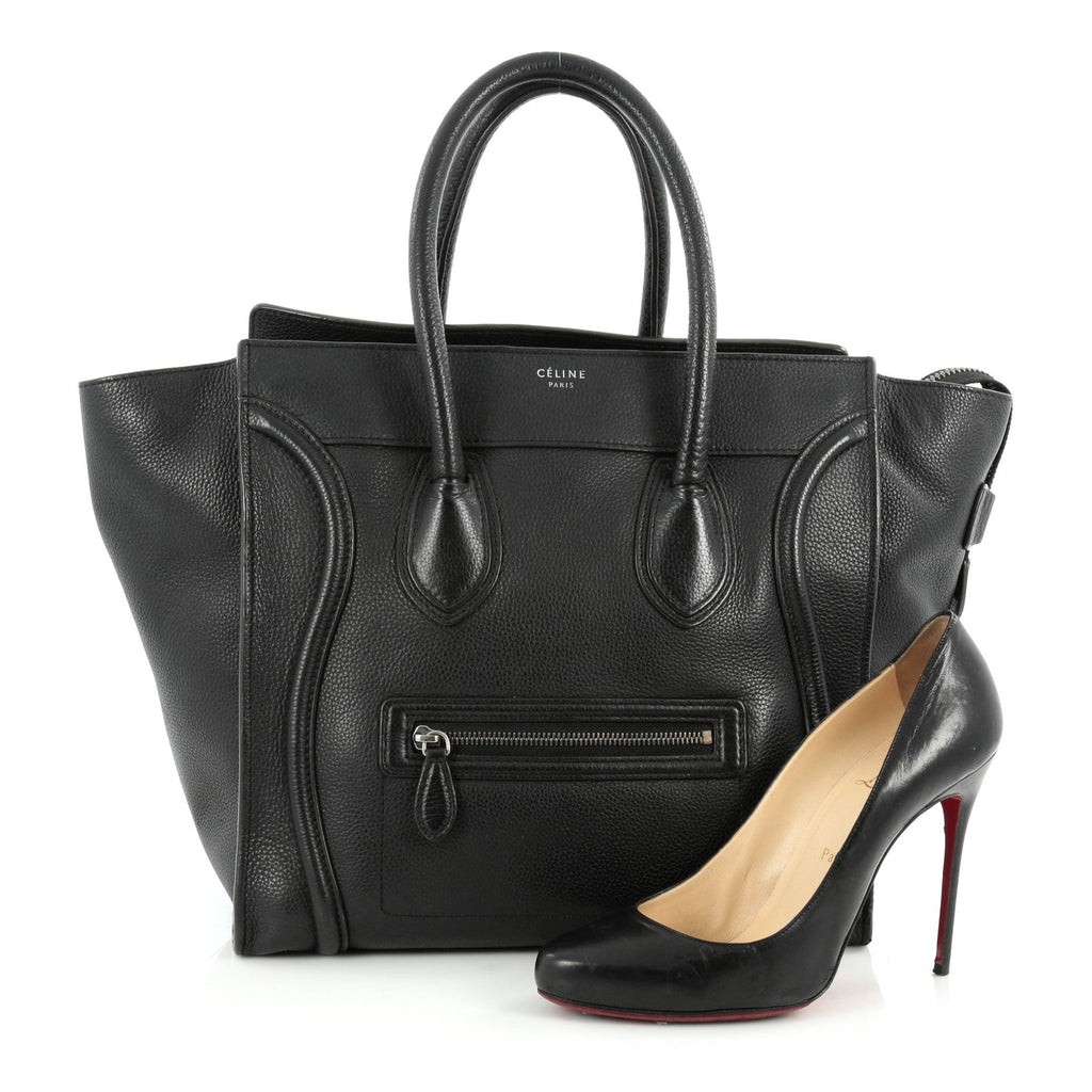 Luggage Handbag Grainy Leather Mini