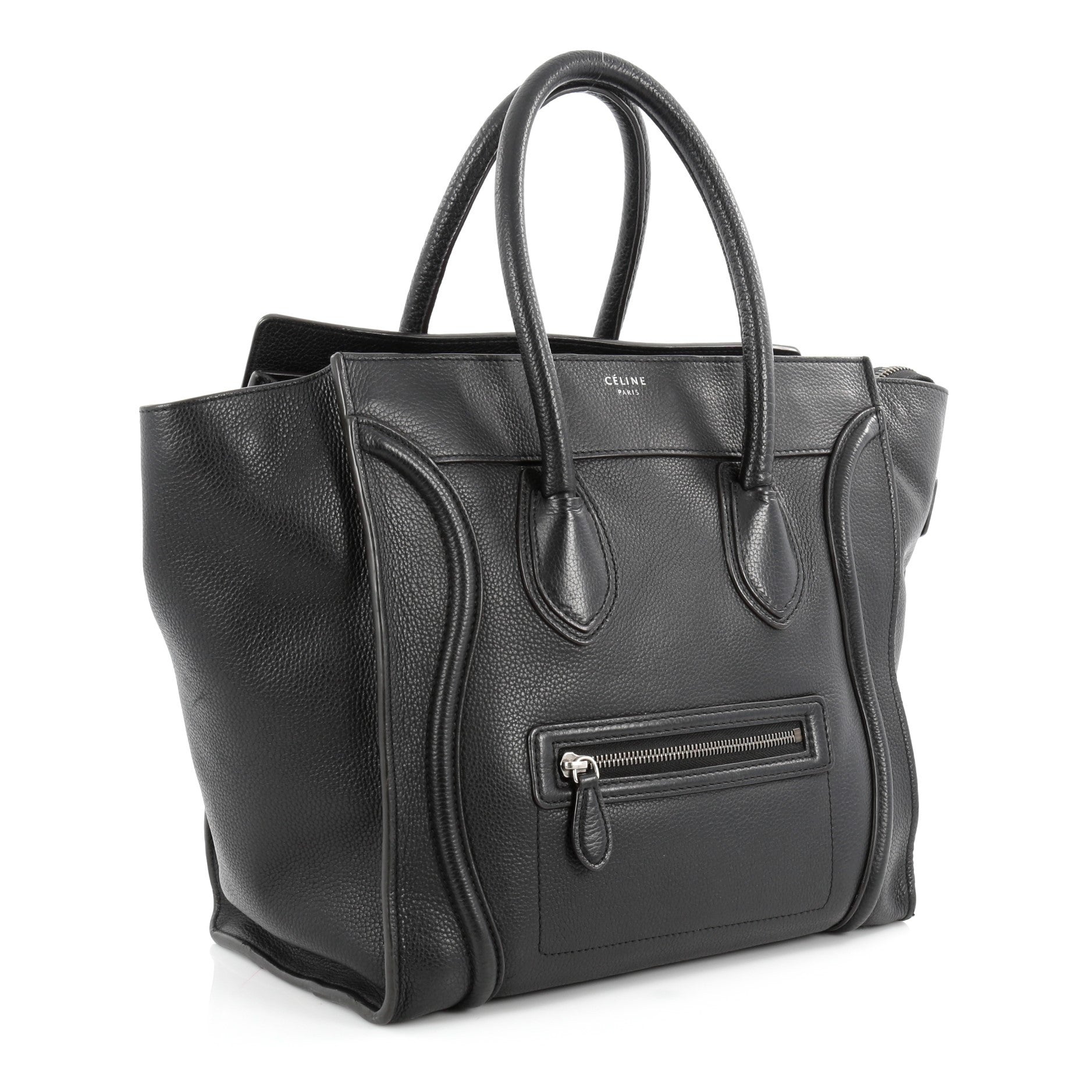 Luggage Handbag Grainy Leather Mini