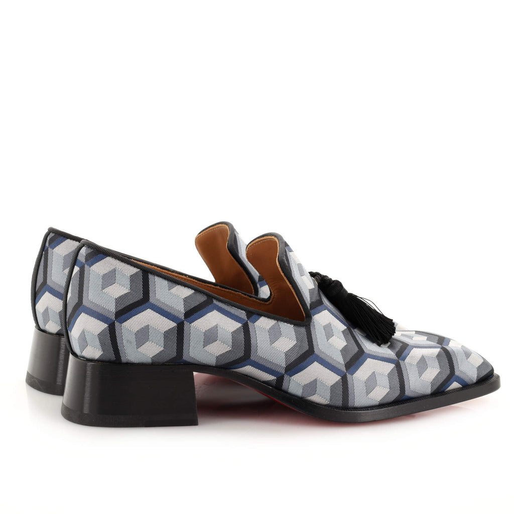 Men's Chinchinodou Tassel Loafers Printed Fabric