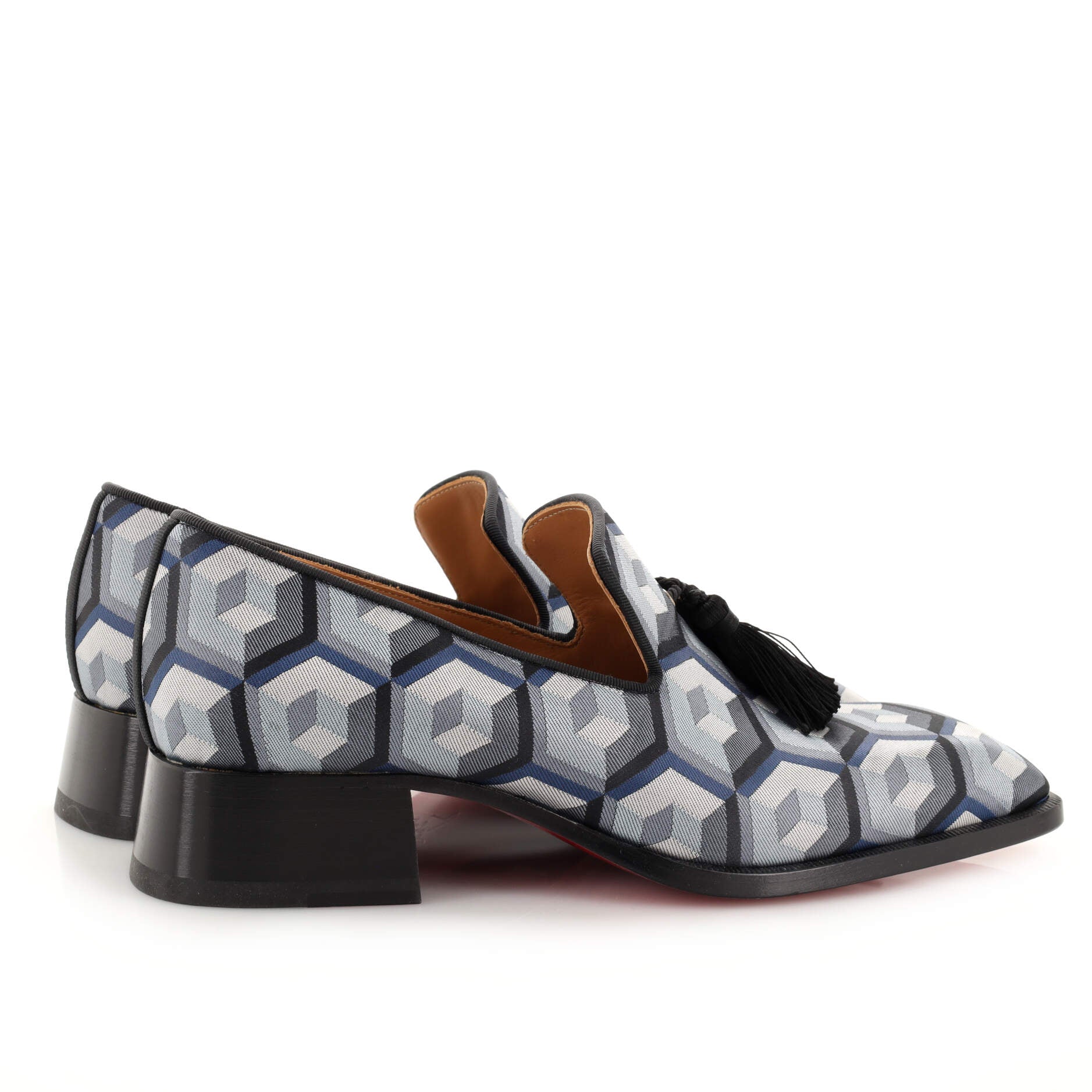 Men's Chinchinodou Tassel Loafers Printed Fabric