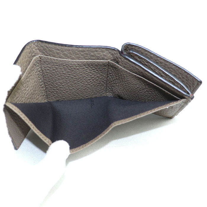 Fendi FF Logo Calfskin Compact Wallet