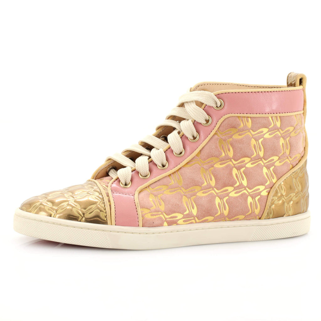 Women's Bip Bip Sneakers Embossed Leather and Suede