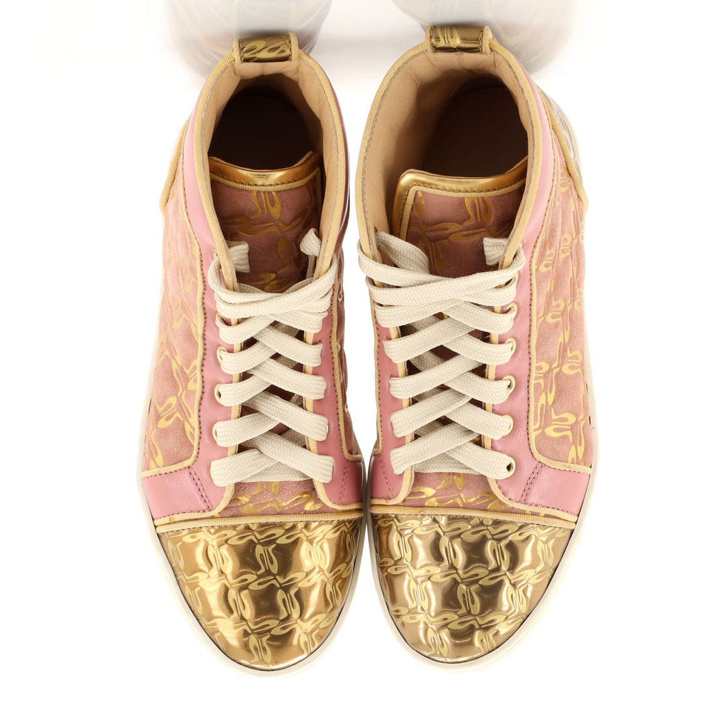 Women's Bip Bip Sneakers Embossed Leather and Suede