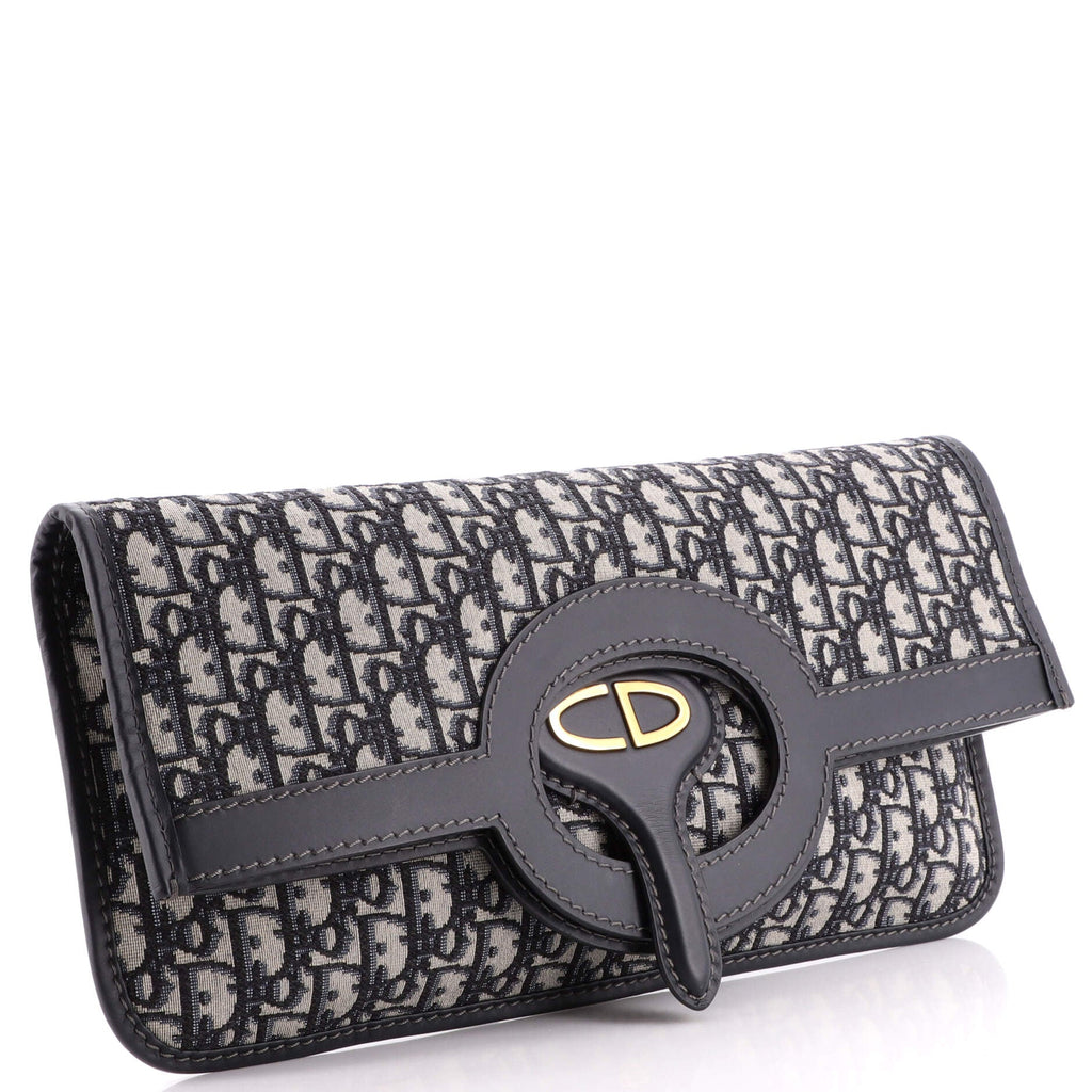 Fold Over Clutch Oblique Canvas
