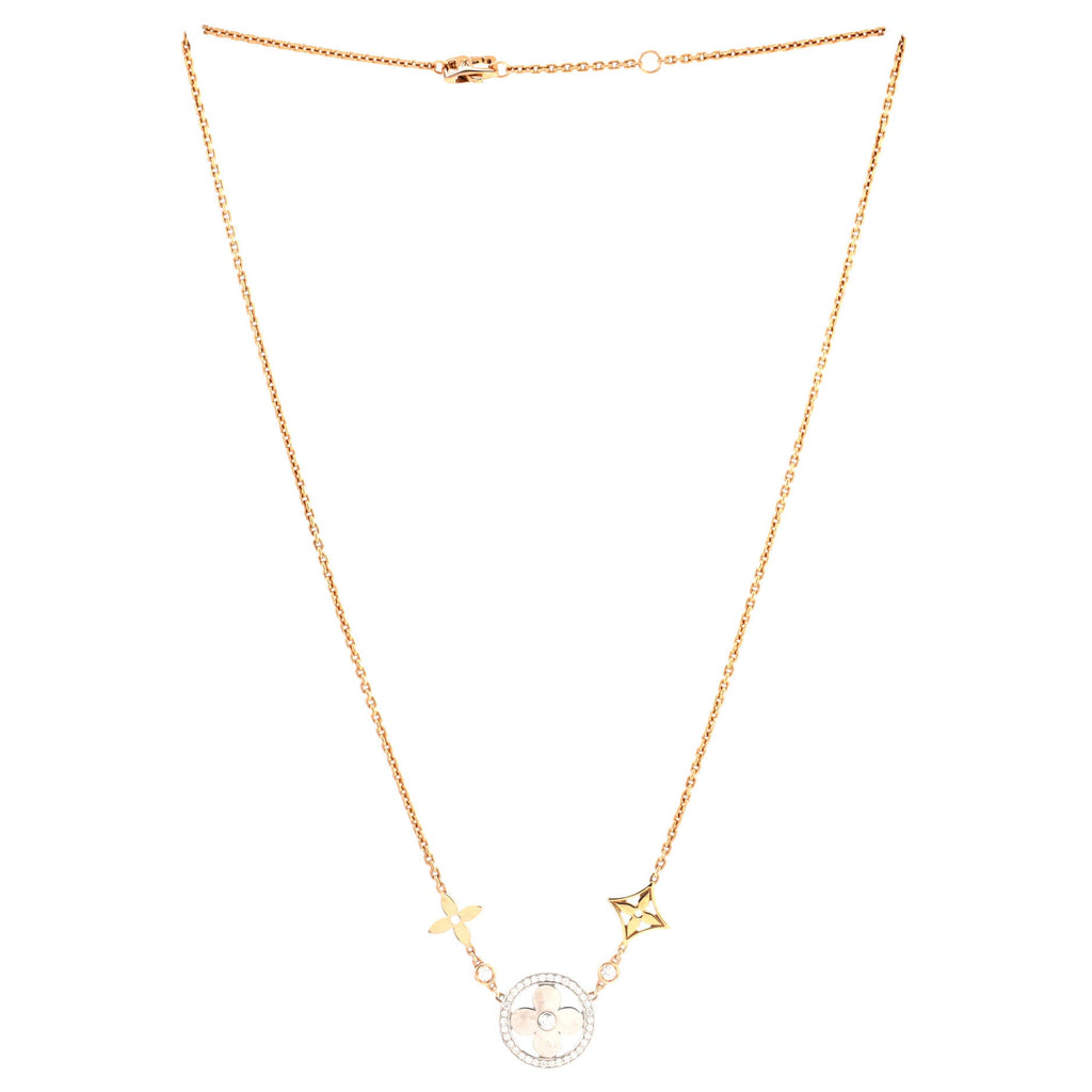 Blossom XL Necklace 18K Tricolor Gold with Diamonds