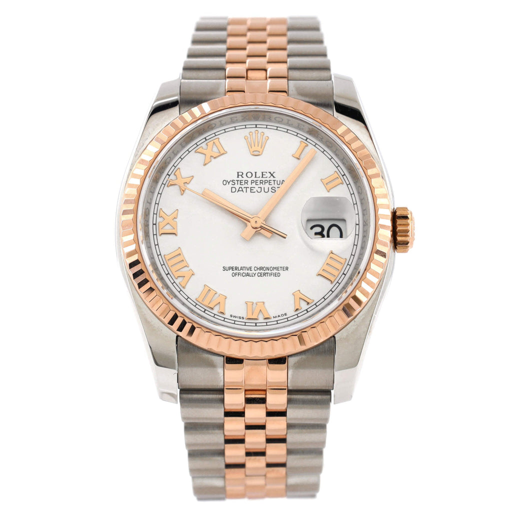 Oyster Perpetual Datejust Automatic Watch Stainless Steel and Rose Gold 36