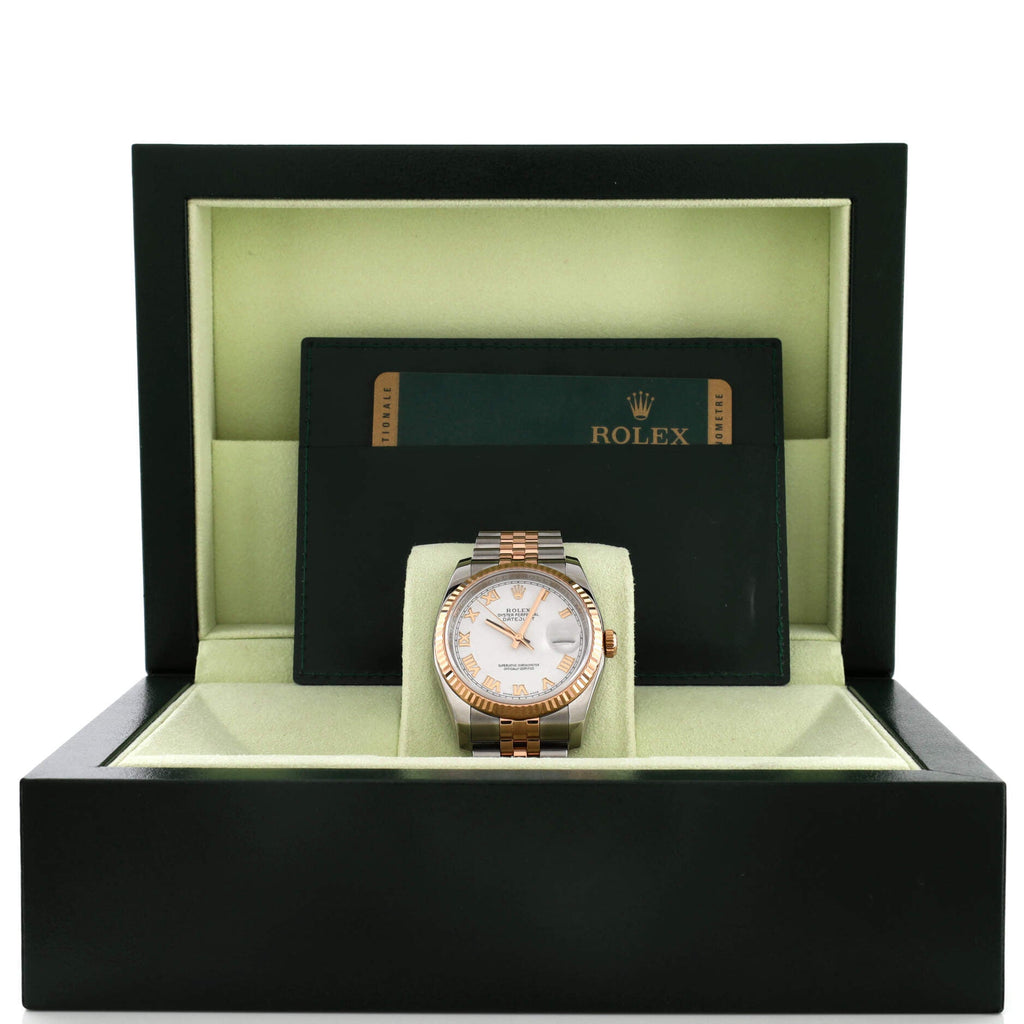 Oyster Perpetual Datejust Automatic Watch Stainless Steel and Rose Gold 36