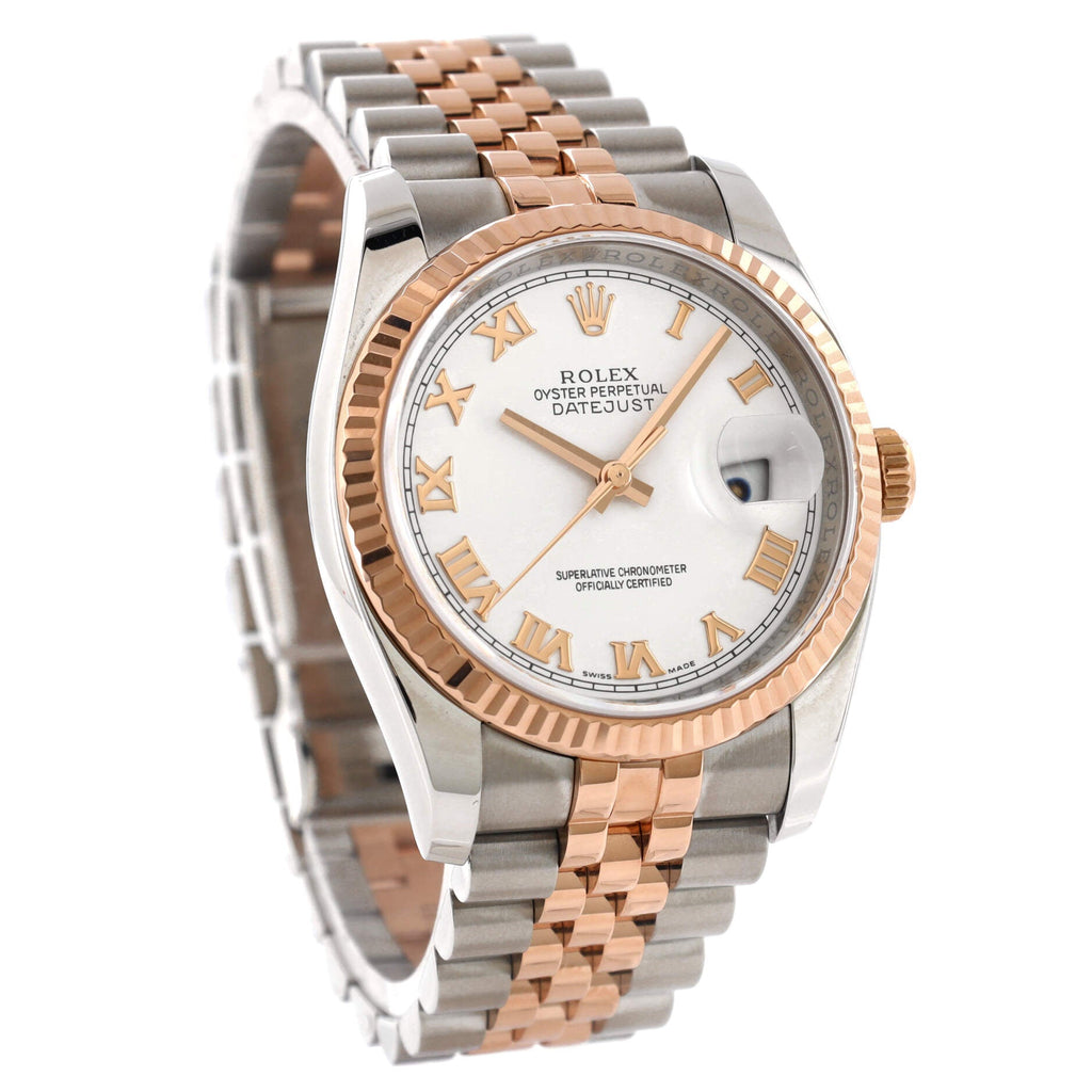 Oyster Perpetual Datejust Automatic Watch Stainless Steel and Rose Gold 36