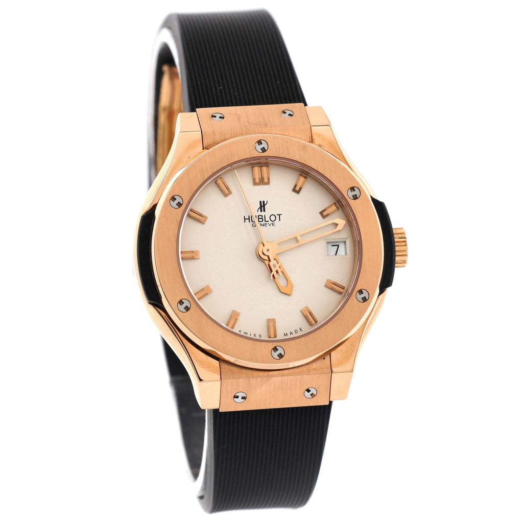 Classic Fusion Quartz Watch Rose Gold and Rubber 33