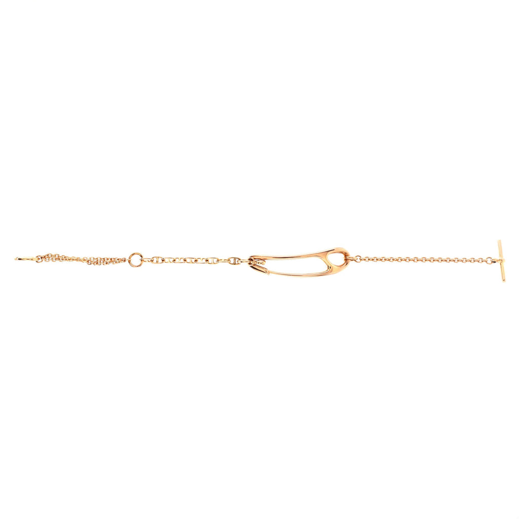 Chaine d'Ancre Punk Bracelet Necklace 18K Rose Gold and Diamond