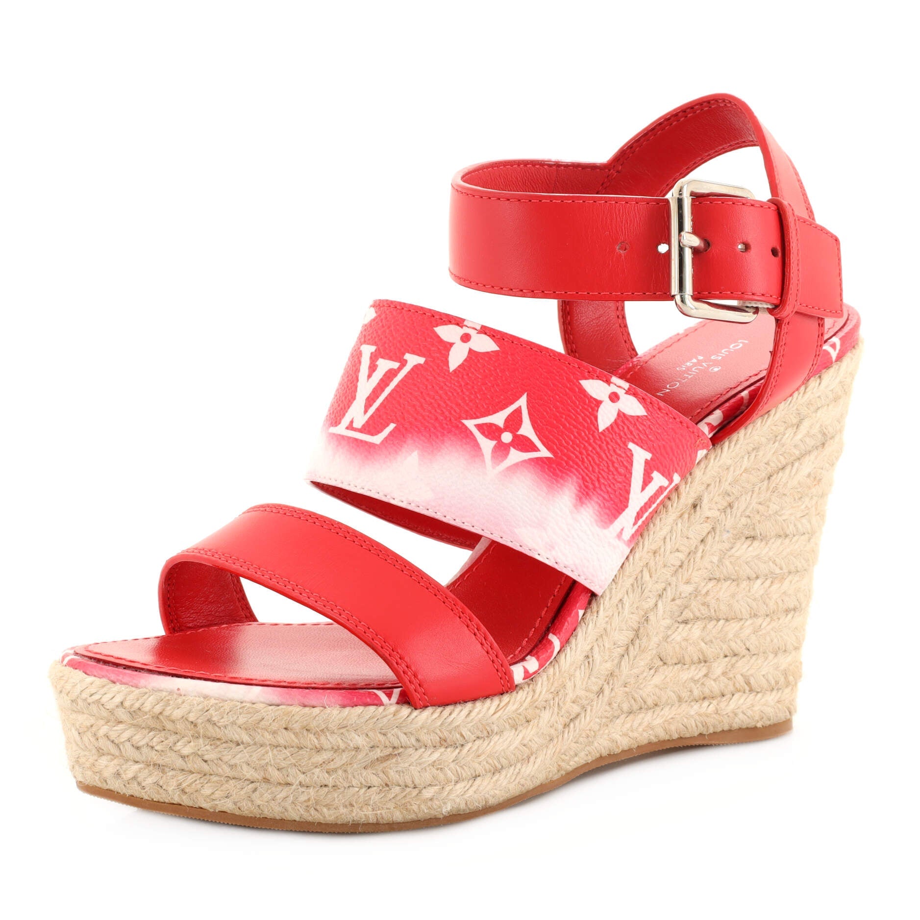Women's Starboard Wedge Espadrille Sandals Limited Edition Escale Monogram Giant