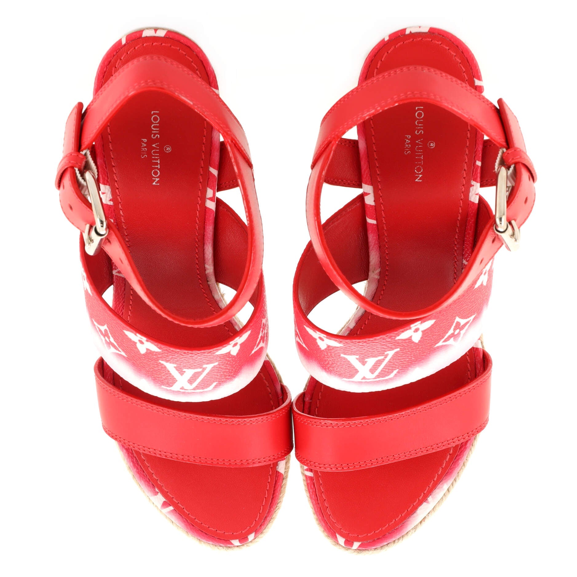 Women's Starboard Wedge Espadrille Sandals Limited Edition Escale Monogram Giant