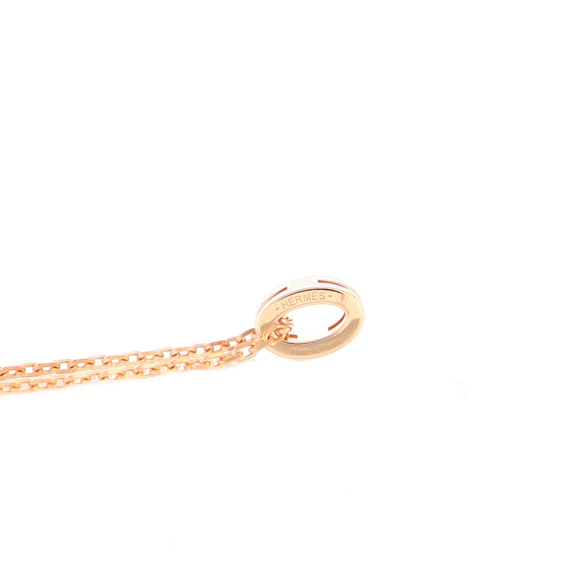 Pop H Pendant Chain Necklace Metal and Enamel Mini