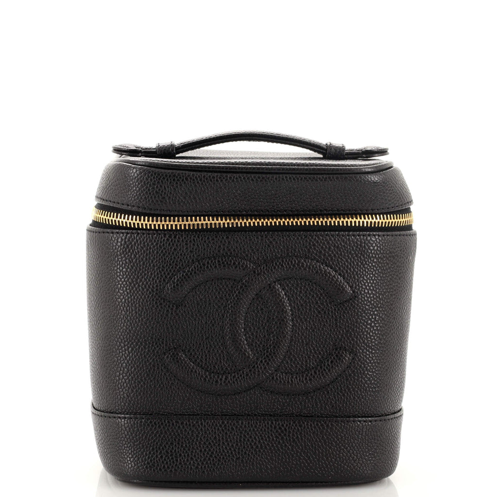 Vintage Timeless Cosmetic Case Caviar Tall