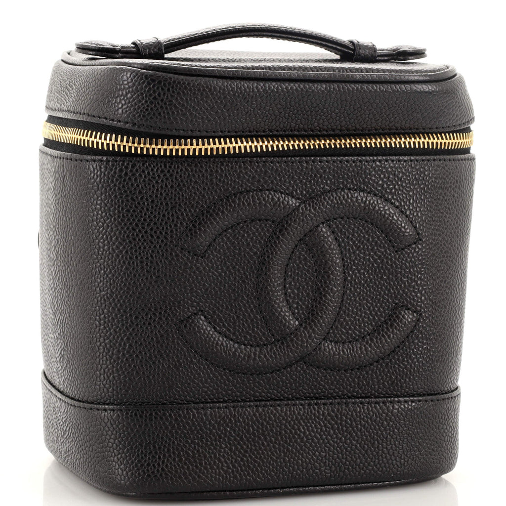 Vintage Timeless Cosmetic Case Caviar Tall